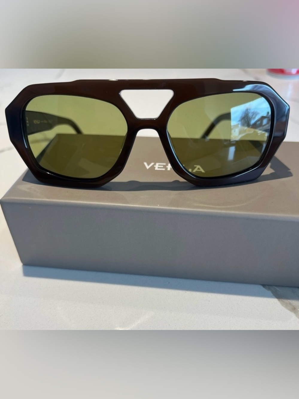 NWOT VEHLA River Coco Geometric Sunglasses